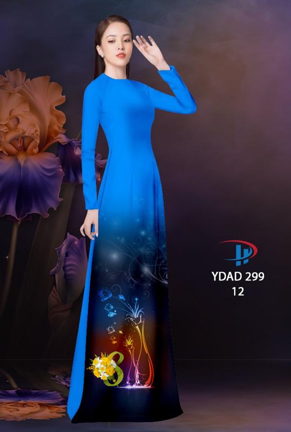 Vải Áo Dài Hoa In 3D AD YDAD299 11